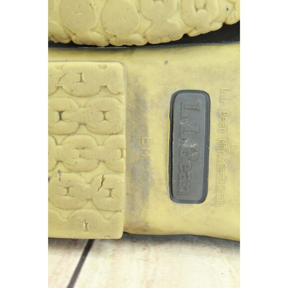 LL Bean Women's Brown Leather Lace Up Unlined Mid Calf Duck Boots Size 9 M - Picture 10 of 10